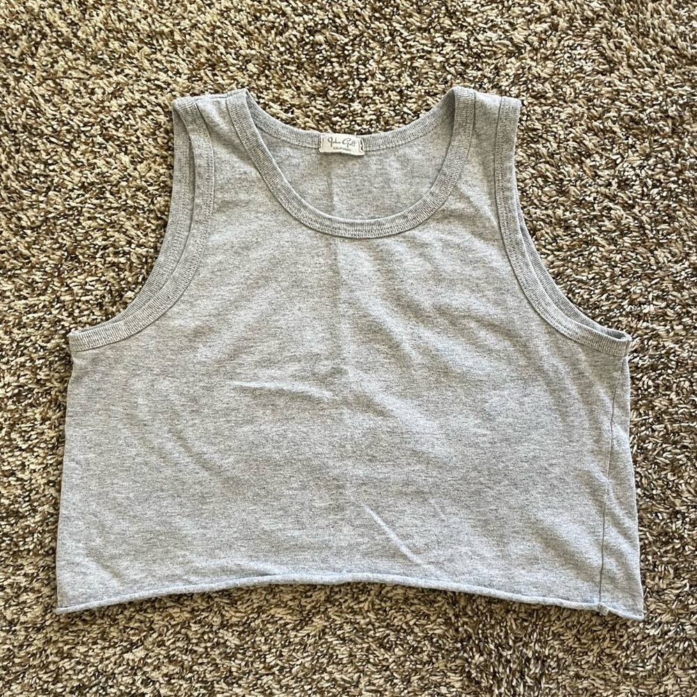 grey crop top tank top